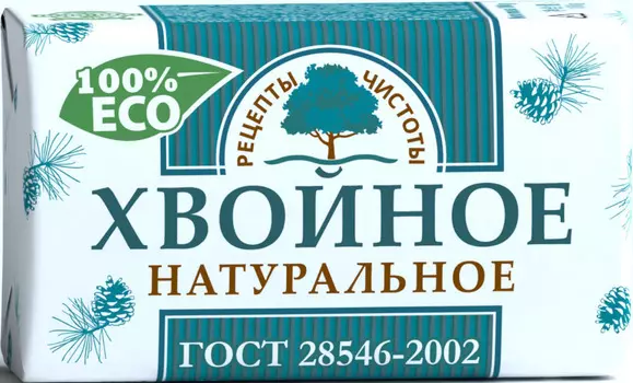 Мыло туалетное Рецепты чистоты Хвойное 180г