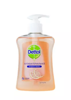 Мыло жидкое д/рук антибактериальное Dettol Бодрящая свежесть с экстрактом грейпфрута 250мл