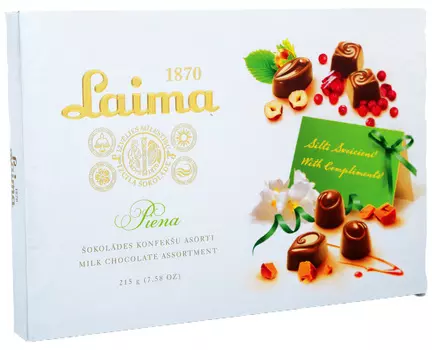 Набор конфет Laima Ассорти в молочном шоколаде 215г