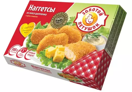 Наггетсы Золотой Петушок с сыром 300г