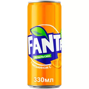 Напиток Fanta апельсин б/алк газ 0,33л ж/б