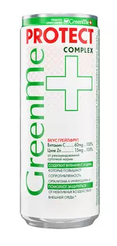 Напиток GreenMe plus protect б/алк газ 0,33л ж/б