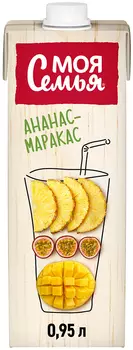 Напиток Моя Семья сокосодержащий ананас/манго/маракуя/провитамин А 0,95л т/п