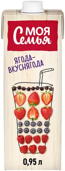 Напиток Моя Семья сокосодержащий фруктово-ягодный 0,95л т/п