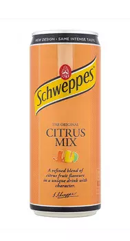 Напиток тоник Schweppes import citrus mix б/алк газ 0,33 ж/б