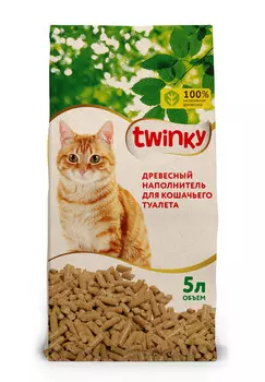 Наполнитель древесный Twinky 5л/2,5кг (ТЧН!)