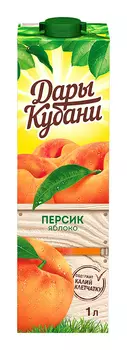 Нектар Дары Кубани персик/яблоко с мякотью 1л т/п