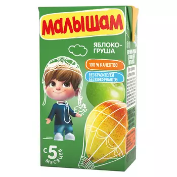 Нектар Фрутоняня Малышам яблочно-грушевый неосветленный с 5 мес 125мл
