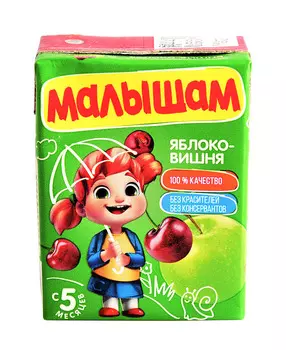 Нектар Фрутоняня Малышам яблочно-вишневый осветленный с 5мес 200г