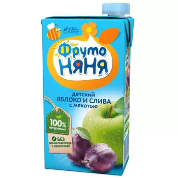 Нектар ФрутоНяня яблоко/слива с 3-х лет 500мл т/п