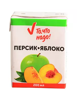 Нектар ТЧН! персиково-яблочный 0,2л