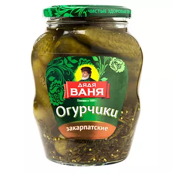 Огурчики Дядя Ваня Закарпатские, 680г ст/б