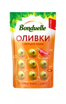 Оливки без косточки Bonduelle с прецем Чили 70г