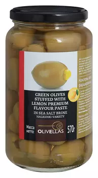 Оливки с Лимоном OLIVELLAS, ст/б, 570г