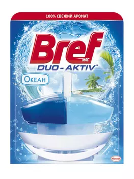 Туалетный блок д/унитаза Bref duo-active океан 50мл