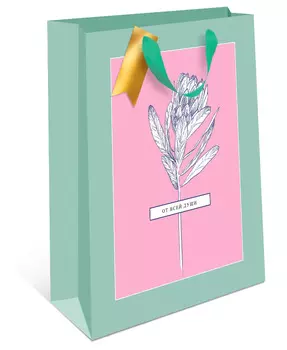 Пакет подарочный Арт и Дизайн BC премиум 18х22,5см