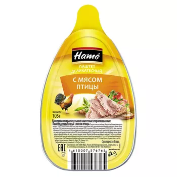 Паштет с мясом птицы Hame 105г