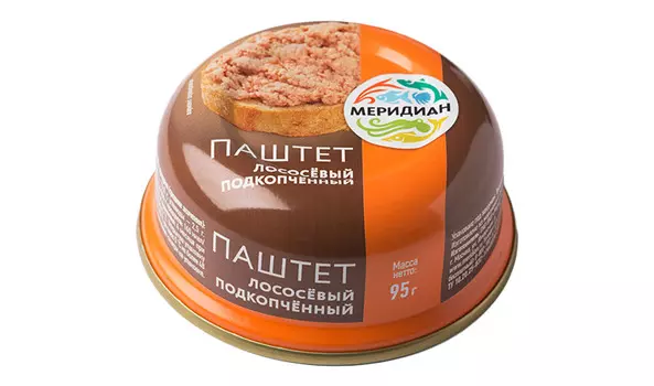 Паштет лососевый подкопченный Меридиан 95г