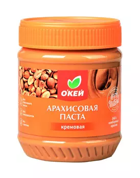 Паста арахисовая ОКЕЙ кремовая 340г