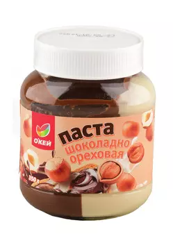 Паста ОКЕЙ шоколадно-ореховая дуо 7% 350г