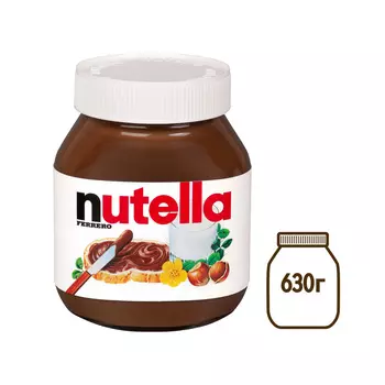 Паста ореховая Nutella с добавлением какао 630г