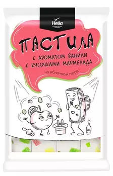 Пастила Нева с ароматом ванили с кусочками мармелада 220г КФ Нева