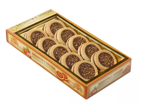 Печенье Бискотти с орехом глазированное 245г