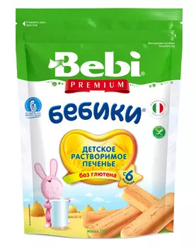 Печенье детское Bebi Premium Бебики без глютена с 6мес 170г