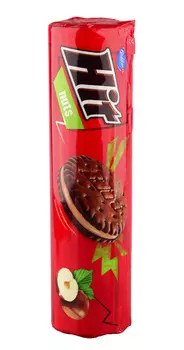 Печенье Hit с начинкой со вкусом лесного ореха 220г Bahlsen