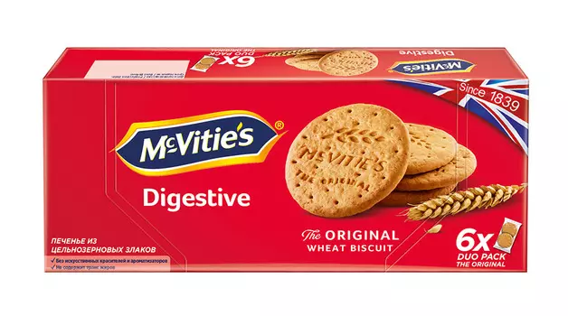 Печенье из цельнозерновых злаков McVities 29,4г