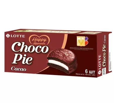 Печенье Lotte ChocoPie Cacao 168г