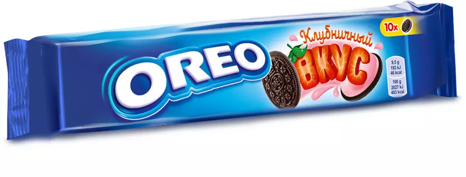 Печенье OREO с какао и начинкой со вкусом клубники 95г