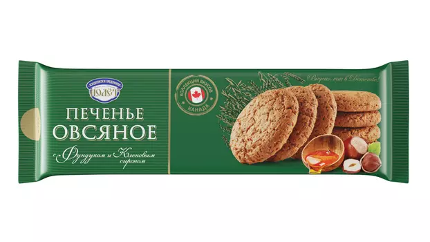 Печенье овсяное Фундук Кленовый Сироп КП Полет 180г