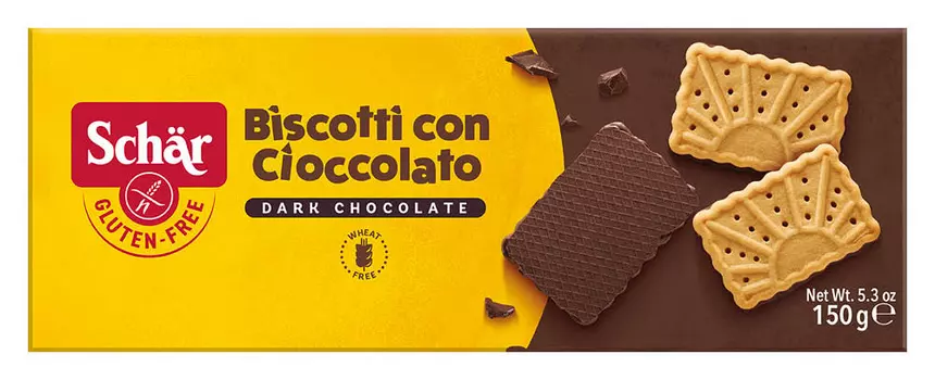 Печенье Schar Biscotti с молочным шоколадом 150г