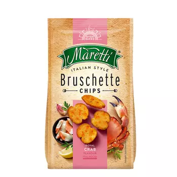 Печеные хлебные брускетти Maretti Краб 70г
