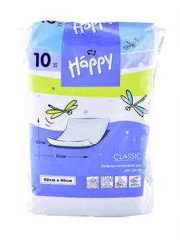 Пеленки гигиенические д/детей Classic марки Bella baby Happy 60х60 10шт