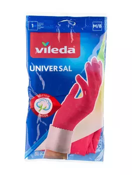 Перчатки Vileda универсал с хлопком M