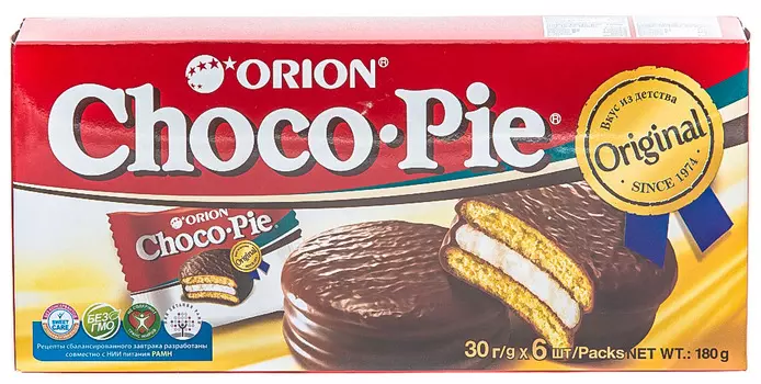 Пирожное Choco Pie 180г Orion