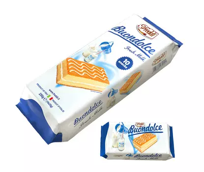 Пирожное ОКЕЙ бисквитное с молочным кремом 250г