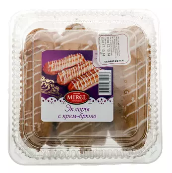 Пирожные эклеры Крем-брюле Mirel 180г