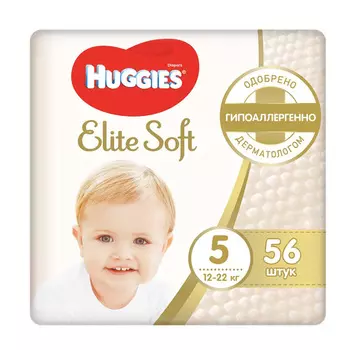 Подгузники Huggies Elite Soft р5 12-22кг 56шт