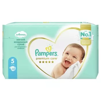 Подгузники Pampers Premium Care Junior (11-16 кг) упак 42шт