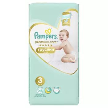 Подгузники-трусики Pampers Premium Care Pants д/мальчиков/девочек Midi 6-11кг 48шт