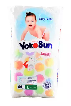 Подгузники-трусики Yokosun размер L 9-14кг 44шт