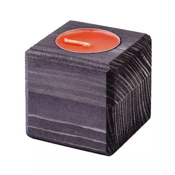 Подсвечник с ароматической свечой, в ассортименте, 6х6 см, дерево