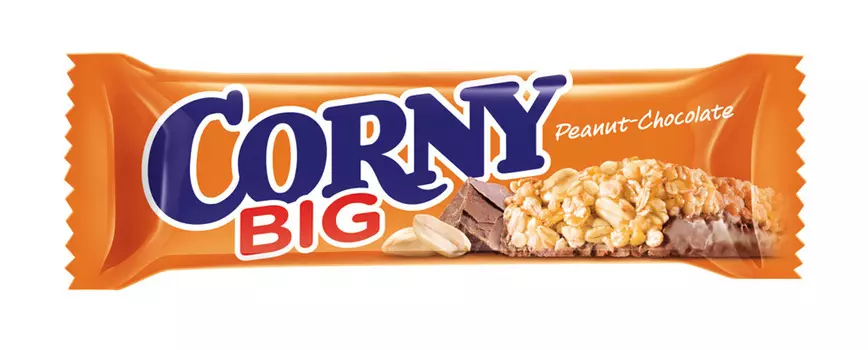 Полоска злаковая Corny Big с арахисом и молочным шоколадом 50г