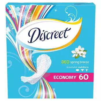 Прокладки ежедневные Discreet Deo Океанский бриз 60шт