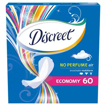 Прокладки ежедневные Discreet дышащие 60шт