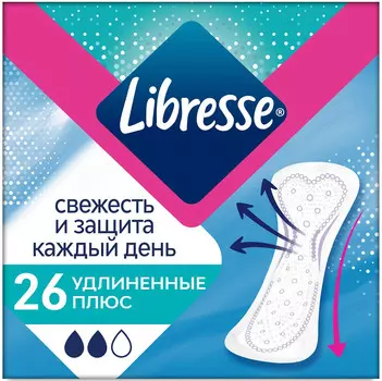 Прокладки ежедневные Libresse Удлиненные Плюс 26шт