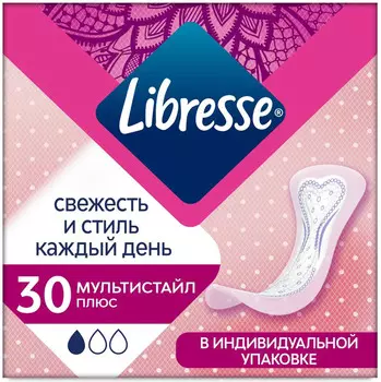 Прокладки ежедневные Libresse Multistyle Plus 30шт